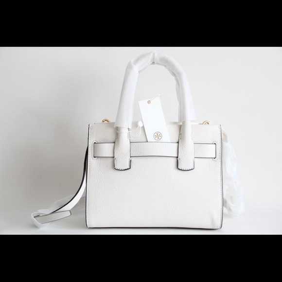 Tory Burch Gemini Link Small Leather Satchel Ivory - Picture 4 of 9